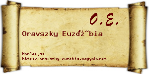 Oravszky Euzébia névjegykártya